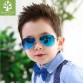 Kocotree Fashion Kids Aviator Sunglasses Kids Boys Girls Classic Design Silver Frame Blue Lens Pilot Sun Glasses For Children